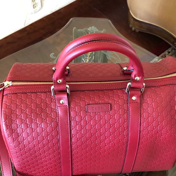 NWT Gucci embossed leather Boston handbag - Picture 7 of 7